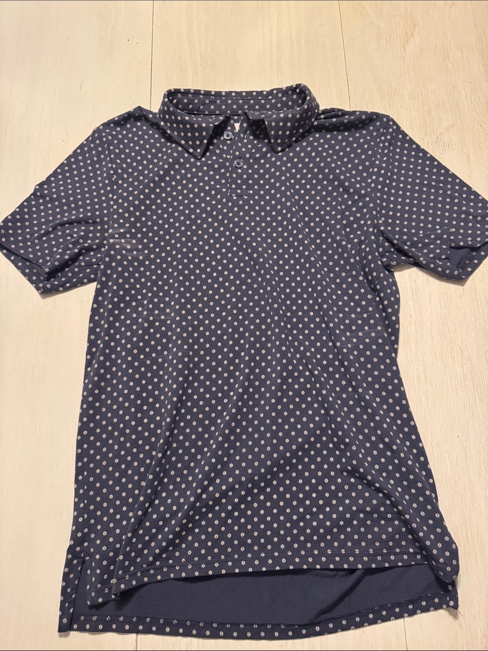 Goodfellow & Co Navy Polo with White Dot Print